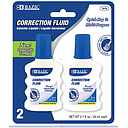 [1612] Correction Fluid with Foam Brush, 0.7oz, 2/Pack