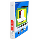 [3137] 1" White 3-Ring View Binder w/2-Pockets