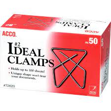 Ideal Clamps #2, Silver, 50/Box