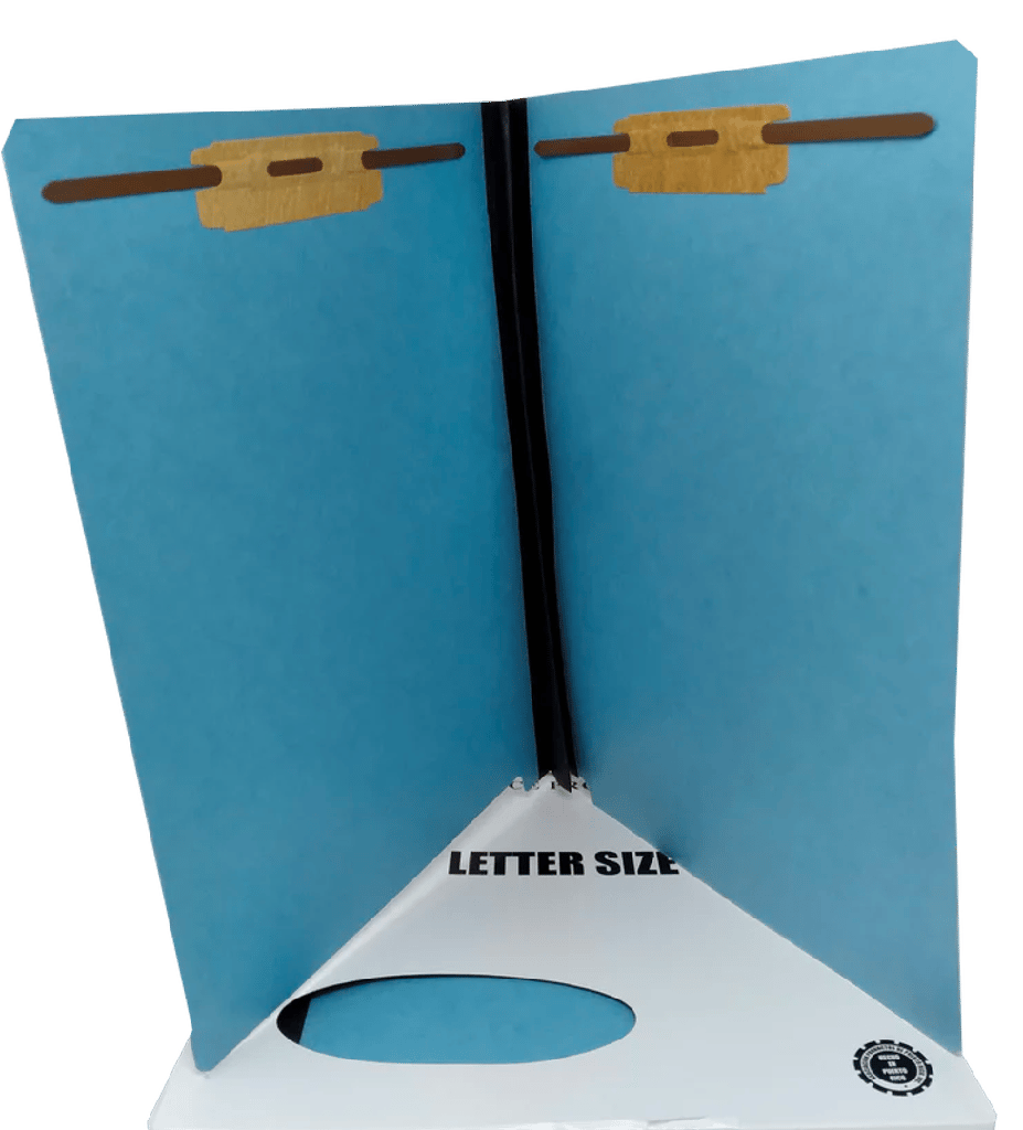 Pressboard Folder, 2 Fastener, Letter, Blue, 25/Box