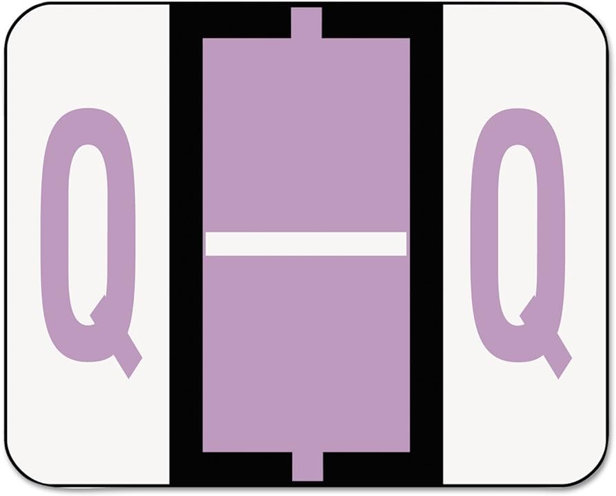 End Tab Labels, Letter Q, 500/Roll