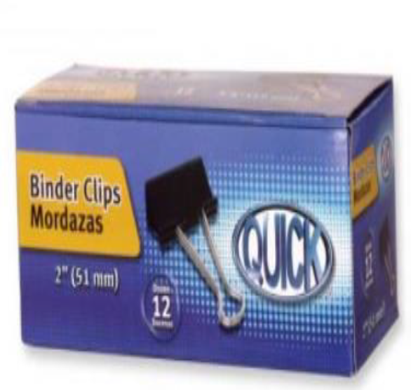 Binder Clips 2, Black, Dozen