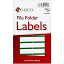[MFF-L6] Green File Folder Labels, 9/16 x 3-7/16 Inches, 248/Pk