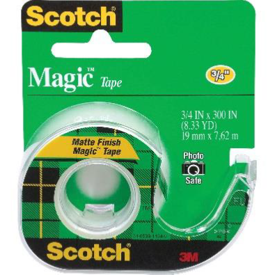 Magic Tape in Handheld Dispenser, 3/4" x 300", 1" Core, Clear