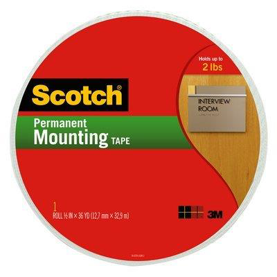 Foam Mounting Double-Sided Tape, 3/4" Wide, each