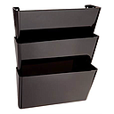 [O0400] File Holder Wall Mounted 3 Pockets, Letter Size, Black Color