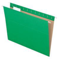 Hanging Folders, 1/5 Tab, Letter, Bright Green, 25/Box