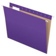 Hanging Folders, 1/5 Tab, Letter, Purple, 25/Box