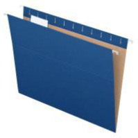 Hanging Folders, 1/5 Tab, Letter, Navy Blue, 25/Box