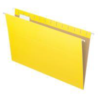 Hanging Folders, 1/5 Tab, Legal, Yellow, 25/Box