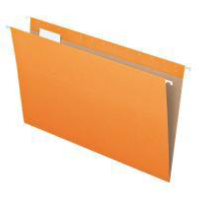 Hanging Folders, 1/5 Tab, Legal, Orange, 25/Box