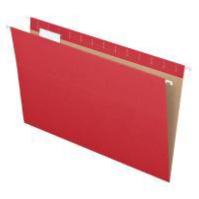 Hanging Folders, 1/5 Tab, Legal, Red, 25/Box