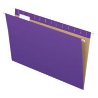 Hanging Folders, 1/5 Tab, Legal, Purple, 25/Box