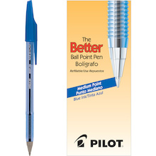 Better Ball Point Stick Pen, Blue Ink, Medium, Dozen