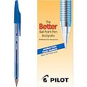 [PIL36711] Better Ball Point Stick Pen, Blue Ink, Medium, Dozen