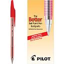 [PIL37711] Better Ball Point Stick Pen, Red Ink, Medium, Dozen