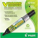 [PIL43914] BeGreen Dry Erase Marker, Black Ink, Chisel, Dozen