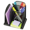 [SAF-3250BL] Onyx Mini Organizer with Three Compartments, Black, 6 x 5 1/4 x 5 1/4