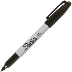 Sharpie Fine Point Permanent Marker, Black, Dozen