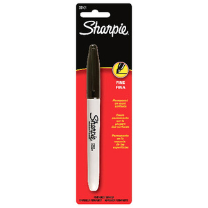 Sharpie Fine Point Permanent Marker, Black, Blister