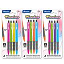 [B-1725] Carino Retractable Pen w/ Cushion Grip (4/Pack)