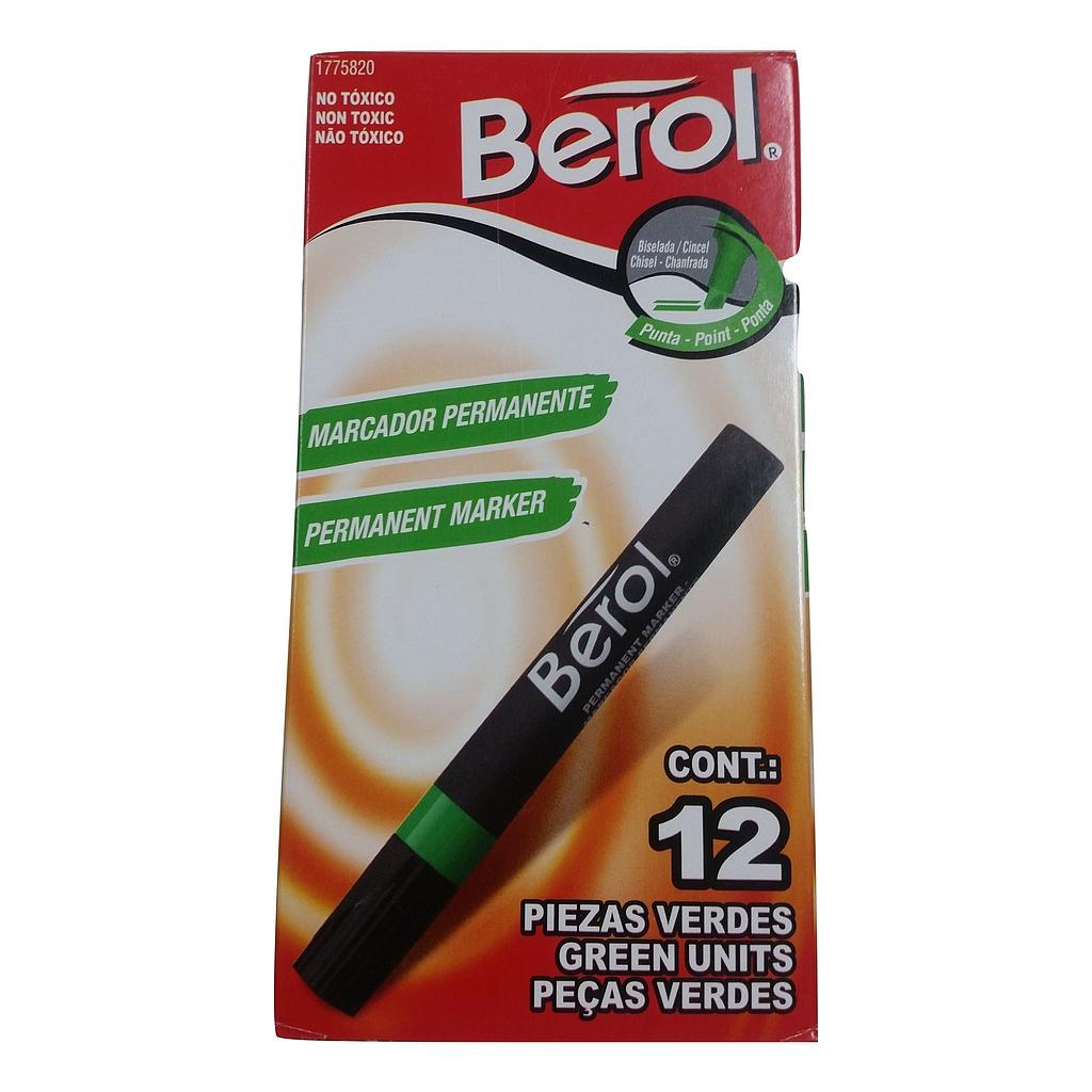 Berol Permanent Marker, Green Color, 12/Bx