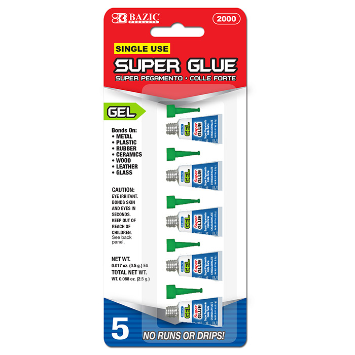 0.5g Super Glue Gel (5/Pack)