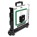 [2196] 16 x 18 x 15 Black Folding Cart on Wheels with lid