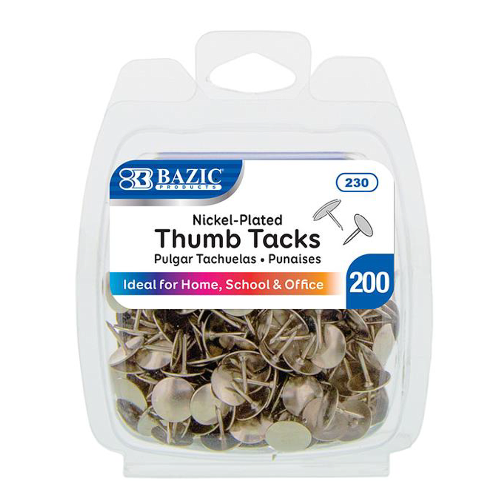 Nickel Silver ThumbTack, 200/Pk