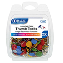 [231] Assorted Color Thumb Tack, 200/Pk