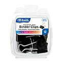 [273] Assorted Size Black Binder Clip
(12/Pack)