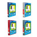 [3123] 1" Asst. Color 3-Ring View Binder w/ 2-Pockets with PDQ, Each