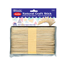 Natural Craft Stick, Jumbo, 50/Pk (6802)