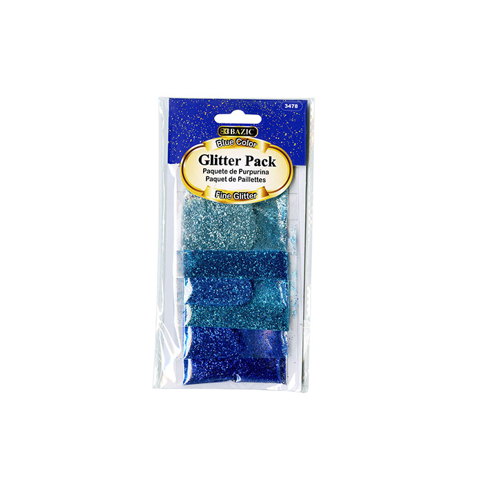 2g 6 Blue Color Glitter Pack