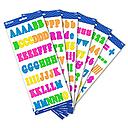 [3825] Mulitcolor Alphabet Stickers (6 Sheets)