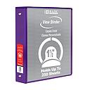 [4147] 1 1/2" Purple 3-Ring View Binder w/2-Pockets