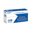 [5046] #6 3/4 White Envelopes w/ Gummed Closure, 100/Pack