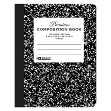 Composition Book, Unruled, Black Marble