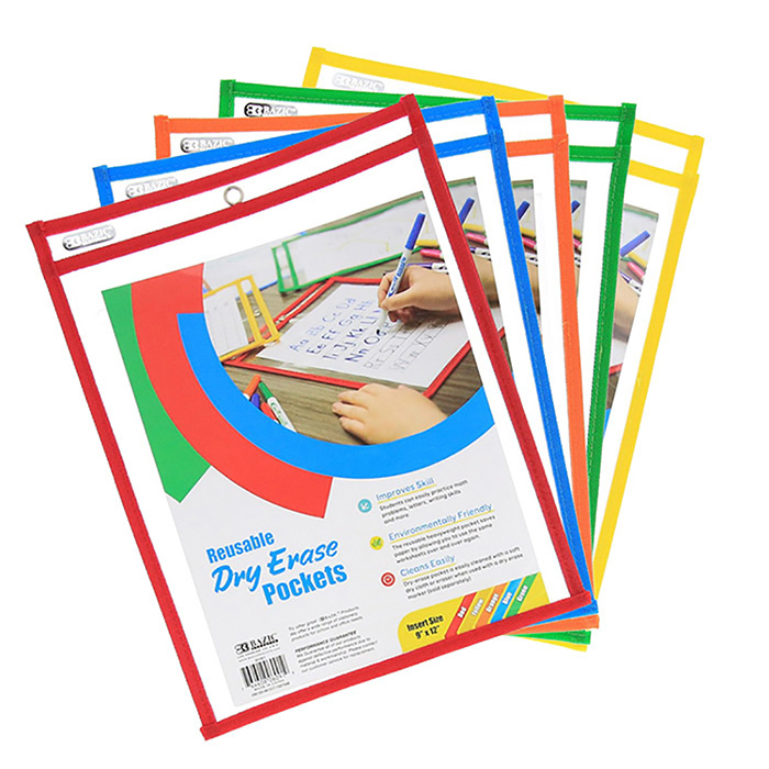 Reusable Dry Erase Pockets, Each