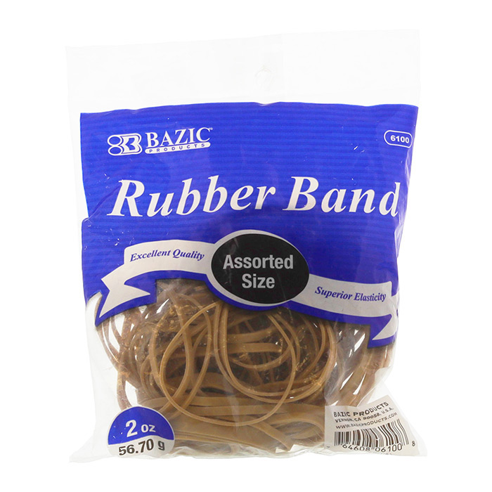 Rubber Bands, Assorted Sizes, 2oz