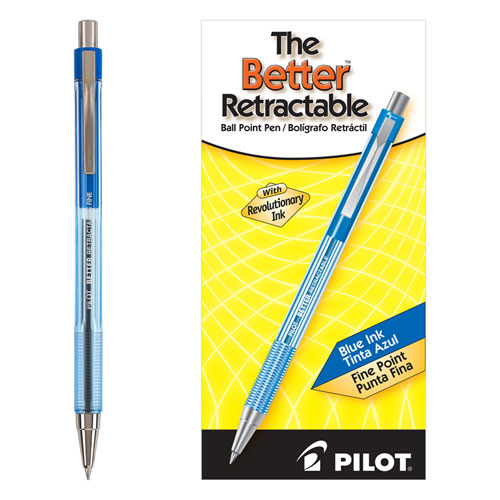 Better Ball Point Pen, Blue Ink, Fine .7mm, Dozen