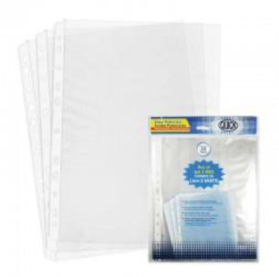 Sheet Protectors Clear with Multi Hole, Letter Size, 12/Pk