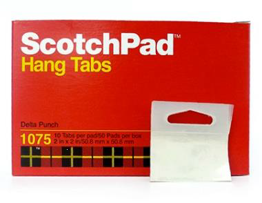 Hang Tab Clear, 2" x 2", 50/Bx