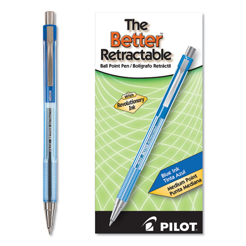 Better Retractable Ball Point, Blue, Medium, Dozen