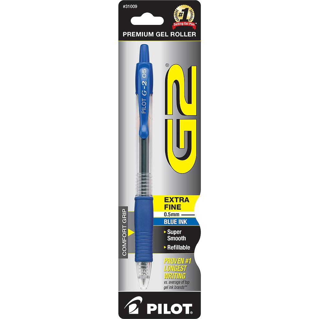 G2 Gel Ink Rolling Ball, 0.5mm, Blue, Blister