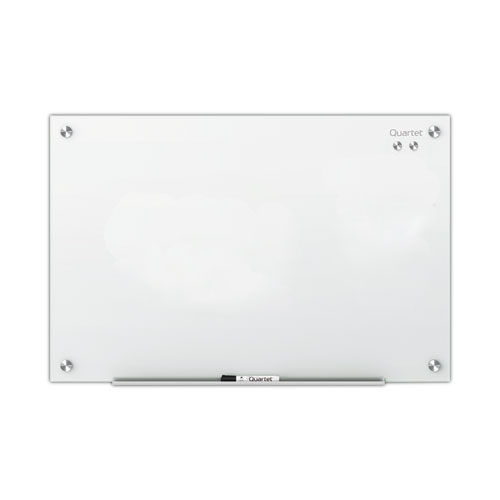 Quartet Infinity Magnetic White Glass Frameless Dry Erase Board 48" x 36"