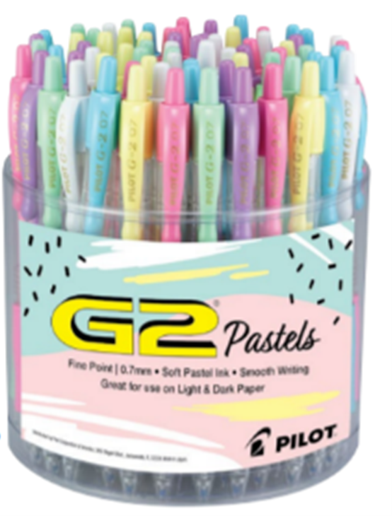 G2 Premium Retractable Gel Ink Pen, Pastels Ink, 0.7 mm 72/PC(13360)