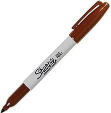 Sharpie Fine Point Permanent Marker, Brown, Dozen