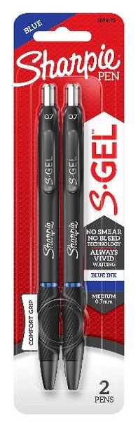 SHARPIE GEL 0.7MM 2CT BLUE