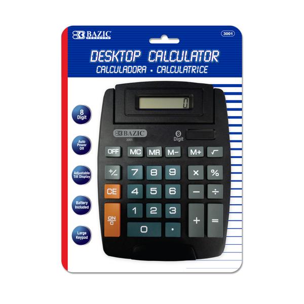 Desktop Calculator Large 8-Digit w/ Adjustable Display